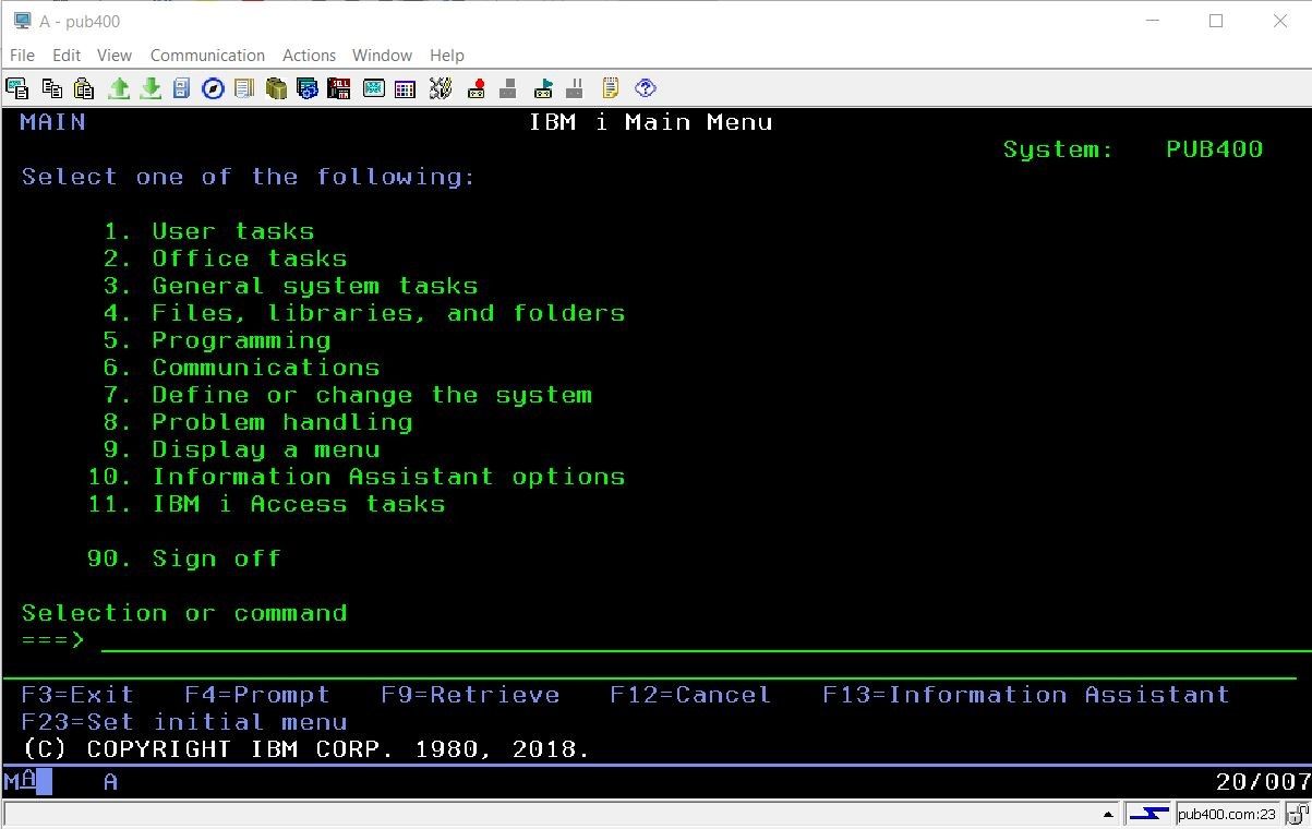 AS/400 Terminal